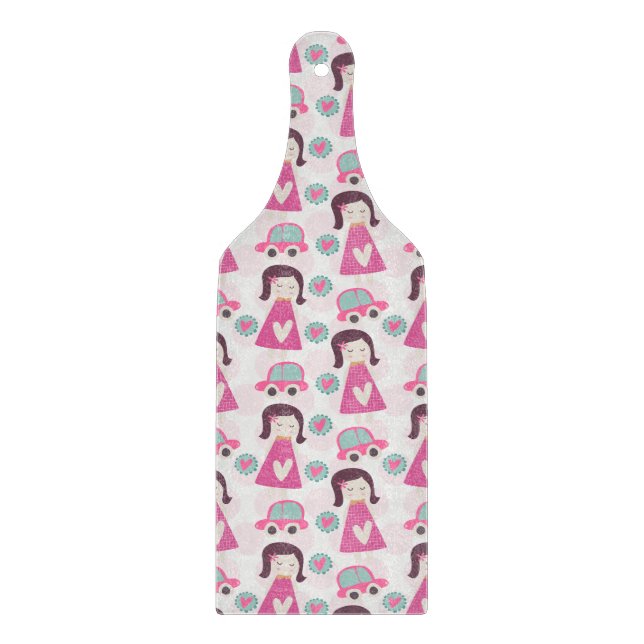 Mädchen, die Orte haben Schneidebrett (Vorderseite)