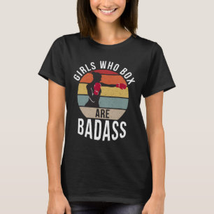 Mädchen, die Schachtel sind schlechte Sport kämpfe T-Shirt