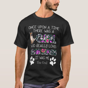 Mädchen, die wirklich den deutschen Schäferhund li T-Shirt