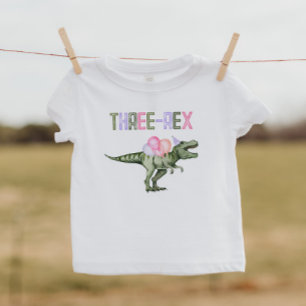 Mädchen-Dinosaurier-Drei-Rex-Shirt Kleinkind T-shirt