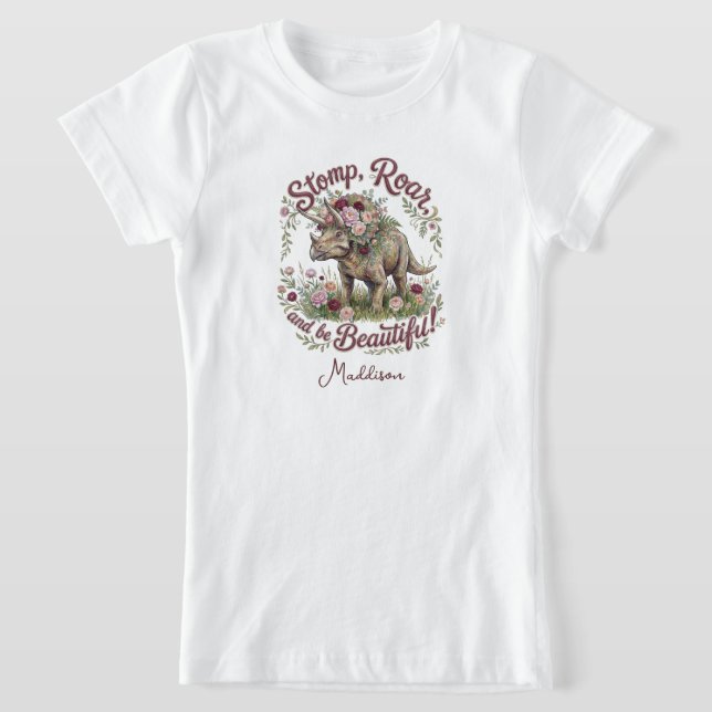 Mädchen Dinosaurier  T-Shirt (Ablage )