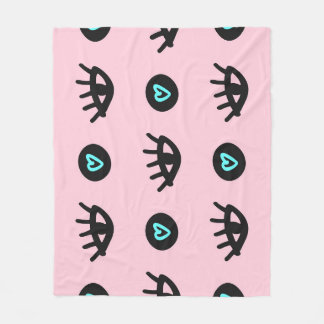 Mädchen Doodle: Augen hören Nahtlos. Fleecedecke