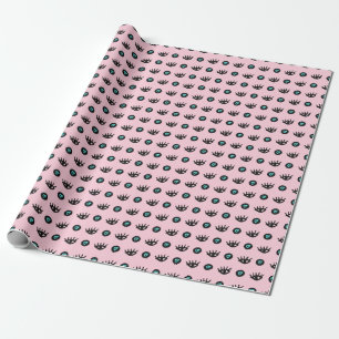 Mädchen Doodle: Augen hören Nahtlos. Geschenkpapier
