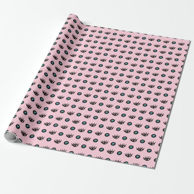Mädchen Doodle: Augen hören Nahtlos. Geschenkpapier (Ungerollt)