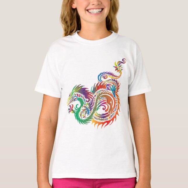 Mädchen-Drache-T - Shirt (Vorderseite)