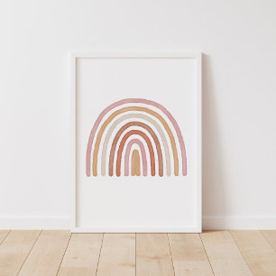 Mädchen Earthy Boho Regenbogen Kinderzimmer Poster