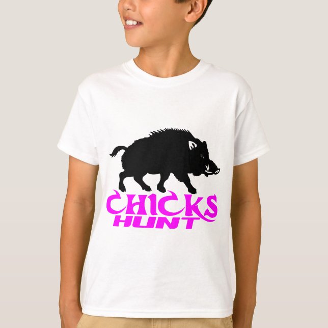 MÄDCHEN-EBER-JAGD T-Shirt (Vorderseite)