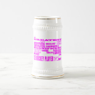 Mädchen-Eis-Hockey: Rosa bestster Bierglas