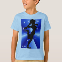 Mädchen-Eis-Zahl Skaten-T - Shirt