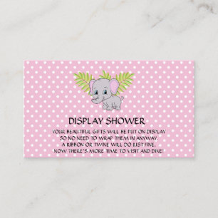 Mädchen Elephant Babydusche Dusche Rosa Begleitkarte