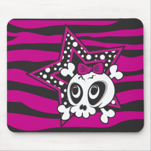 Mädchen-Emo-Schädel Mousepad