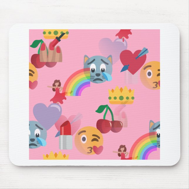 Mädchen Emoji Mousepad (Vorne)