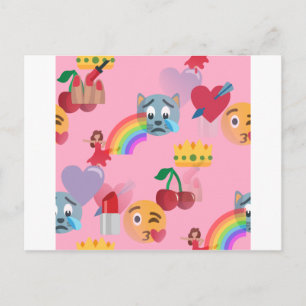 Mädchen Emoji Postkarte