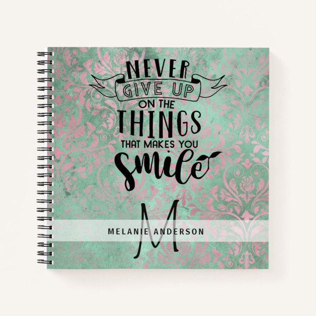 Mädchen ermutigen nie, Personal Journal aufzugeben Notizbuch (Vorderseite)