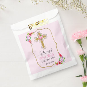Mädchen Erste heilige Kommune Hübsche Bläserin Geschenktütchen