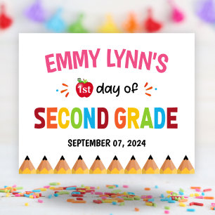 Mädchen erster Schultag zweiter Klasse Poster