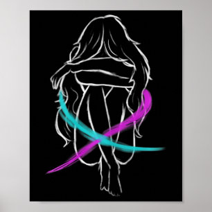 Mädchen erweckt Selbstmordprävention Awaren Poster
