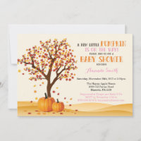Mädchen-Fall-Kürbis-Babyparty-Einladungs-Karte