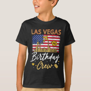 Mädchen Familie Las Vegas Geburtstags-Crew-Squad B T-Shirt