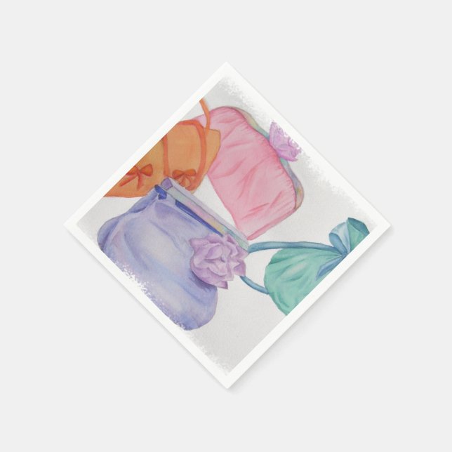 MÄDCHEN FARBBIGE PURS PAPIER NAPKIN SERVIETTE (Ecke)