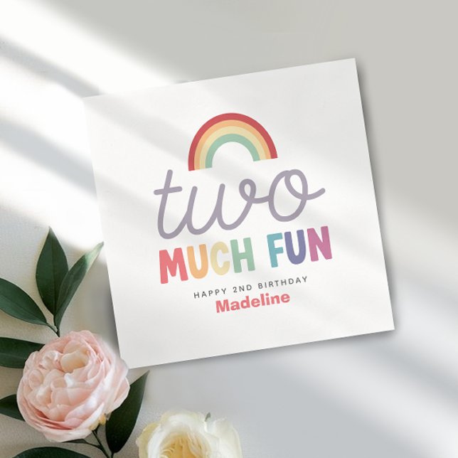 Mädchen Farbige Zwei Viel Spaß Regenbogen 2. Gebur Serviette (Von Creator hochgeladen)