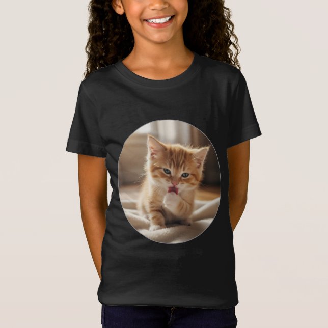 Mädchen-Feines-Jersey-T-Shirt T-Shirt (Vorderseite)