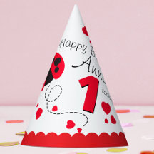 Mädchen fliegen Herz ladybug roter Name 1. Geburts