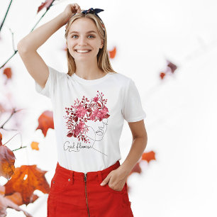 Mädchen Flower Power Naturliebhaber Blumen- T-Shirt