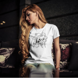 Mädchen Fotografin Vintage-Kamera T-Shirt