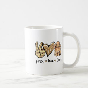 Mädchen Frauen Frieden Liebe Mini Holland Lop Hase Kaffeetasse