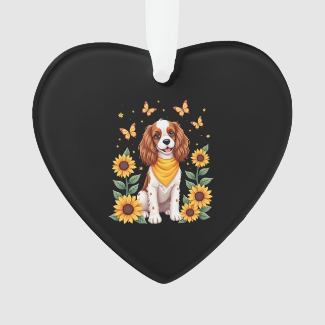 Mädchen Frauen Mutter Cavalier King Charles Spanie Ornament (Vorderseite)