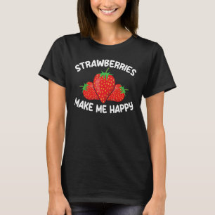 Mädchen Früchte Erdbeeren machen mich glücklich St T-Shirt