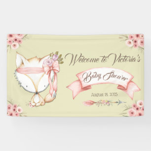 Mädchen Fuchs Baby Mädchen Dusche Banner