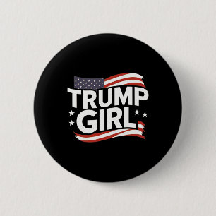 Mädchen für Donald Trump Hübsche Trump-Flagge Frau Button