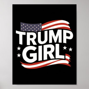 Mädchen für Donald Trump Hübsche Trump-Flagge Frau Poster