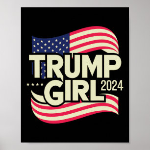 Mädchen für Donald Trump Süße Trump-Flagge Frauen Poster