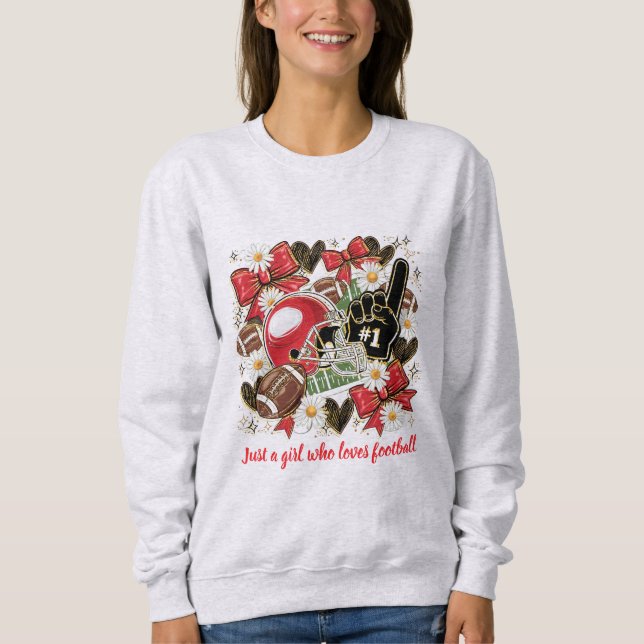 Mädchen-Fußball-Fan-Sweatshirt Sweatshirt (Vorderseite)