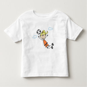 Mädchen-Fußball-Sprungs-T-Shirts und Geschenke Kleinkind T-shirt