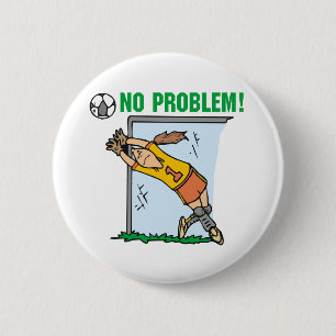 Mädchen-Fußball-Tormann-T-Shirts und Geschenke Button