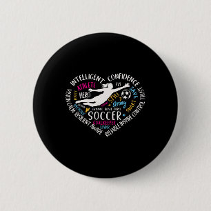 Mädchen Fußball Torwart Herz Liebe Für Torwart Tee Button