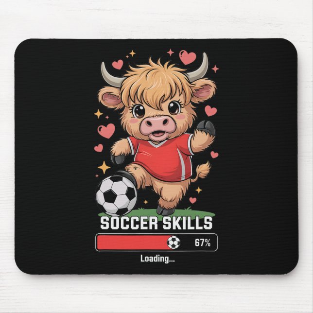 Mädchen-Fußballfähigkeiten Laden Heifer-Team-Mama- Mousepad (Vorne)