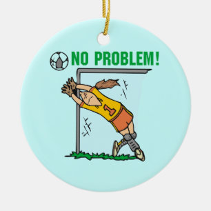 Mädchen-Fußballgoalie-T - Shirts und Geschenke Keramikornament