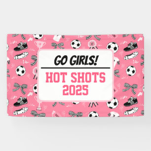 Mädchen-Fußballmannschaft Unterstützung  Banner