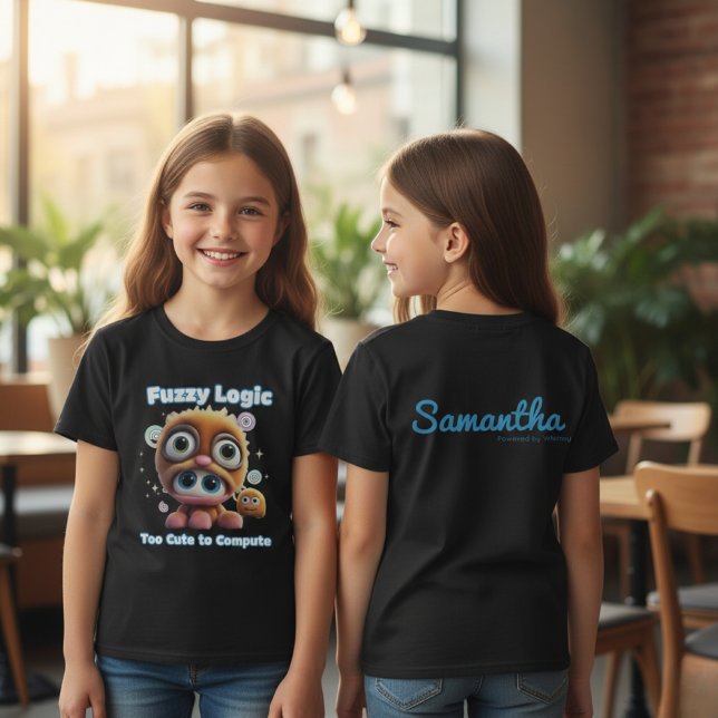 Mädchen Fuzzy Logic Tech Pun T-Shirt (Von Creator hochgeladen)