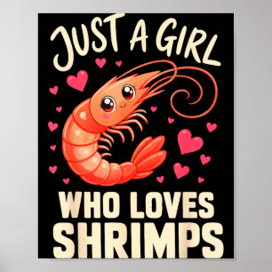 Mädchen Garnelen Cajun Meeresfrüchte Poster