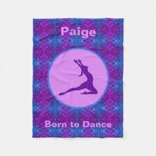 Mädchen Geboren zu tanzen Blau / Lila Fleece Blank