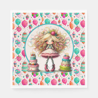 Mädchen Geburtstag  Serviette