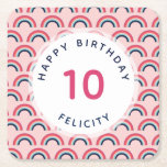 Mädchen Geburtstagspartei Personalisierter Name Al Rechteckiger Pappuntersetzer<br><div class="desc">Nehmen Sie Ihr Party mit modernem Geschirr auf die nächste Stufe. Diese modernen und fröhlichen Party-Untersetzer verfügen über ein Regenbogenmotiv in Blau,  Rosa und Korallen und aquamarin. Der Text ist alle anpassbar. Teil einer Sammlung für Parcel Studios.</div>