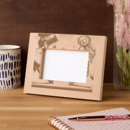 Mädchen gegen Roboter: Power trifft Innovation Geätzte Rahmen