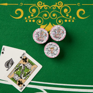 Mädchen gehen Golf spielen Pokerchips